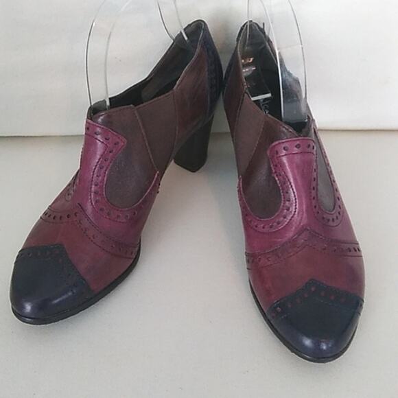 Canal Grande Made In Italy Multicolor Oxford Western Leather Heeled Bootie 36 - Picture 2 of 12
